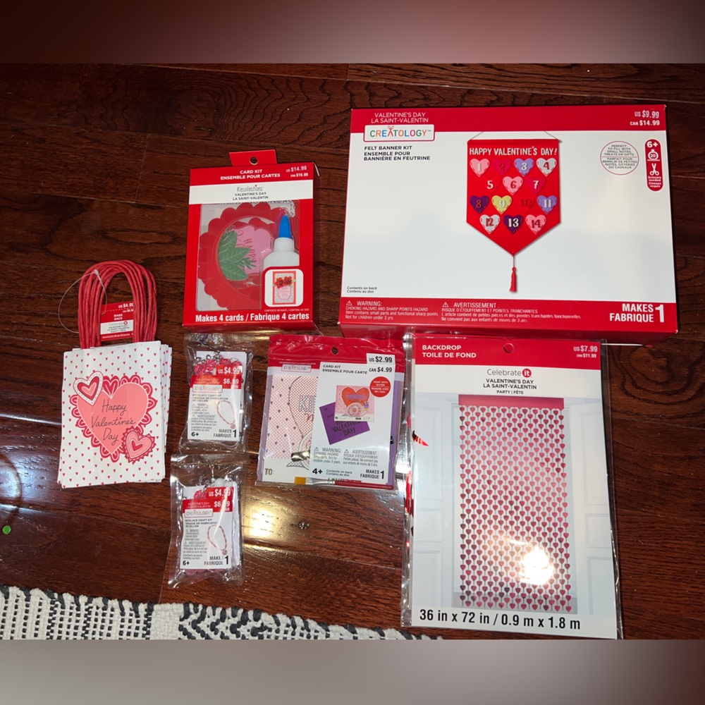 NWT/ new in box Assorted Valentine’s Day crafts/decor from Michael’s